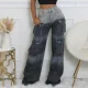 SC Gradient Multi-pockets Wide-Leg Jeans SH-391357