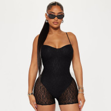 SC Sling Lace Patchwork Romper GSBD-D25RP147