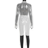 SC Solid Color Tie Up Tops Tight Fifth Pants Two Piece Set GSBD-J25ST338