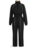 SC Contrast Color Lines Sport Two Piece Pants Set SH-391427