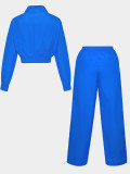 SC Contrast Color Lines Sport Two Piece Pants Set SH-391427