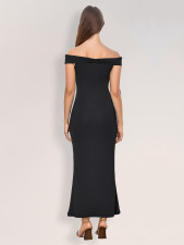 SC One Shoulder Solid Color Maxi Dress GZJF-10152