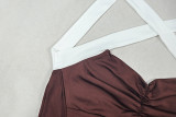 SC Solid Color Sling Backless Flare Jumpsuit GJYO-006295