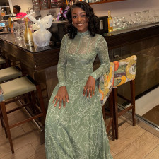 SC Long Sleeve Print Slim Maxi Dress GJYO-303661