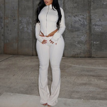 SC Long Sleeve Zipper Solid Two Piece Pants Set GJYO-919089