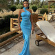 SC Solid Color Backless Ribbon Maxi Dress GJYO-301015