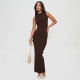 SC Sleeveless Irregular Tops Long Skirt 2 Piece Set GAXB-W225ST