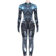SC Mecha Print Long Sleeve Jumpsuit GAXB-W279JP