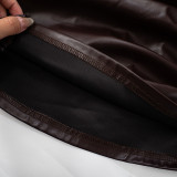 SC Solid Color Leather Tube Top GAXB-C194TP