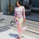 SC Long Sleeve Print Maxi Dress GJYO-299188