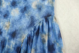 SC Long Sleeve Print High Collar Maxi Dress GJYO-303028
