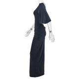 SC Solid Color Backless Split Maxi Dress GJYO-303387