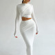 SC Long Sleeve Solid Color Two Piece Skirts Set GJYO-711079