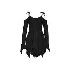 SC Solid Color Irregular Sling Mini Dress ASL-6696
