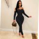 SC Solid Color Ruched Long Sleeve Jumpsuit AIL-199