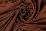 SC Halterneck V Neck Ruched Long Dress GJYO-303530