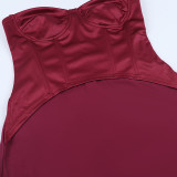 SC Deep V Neck Off Shoulder Evening Dress FL-25054