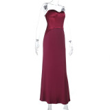 SC Deep V Neck Off Shoulder Evening Dress FL-25054