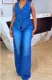 SC Sleeveless V Neck Denim Two Piece Pants Set GMYU-6616