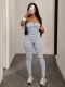SC Backless Stripe Halterneck Jumpsuit GHYX-5256
