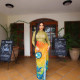 SC Patchwork Print Pleated Split Maxi Dress GMYU-11140