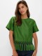 SC Solid Color Short Sleeve Tassel T Shirt GJMF-97821#