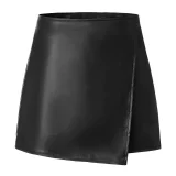 SC Flap PU Leather Zipper Culottes ANDF-7920