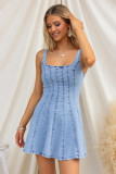 SC Sleeveless Slim Denim Dress GYAN-8951