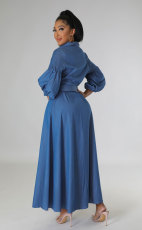 SC Long Sleeve Denim Shirt Dress XHXF-943