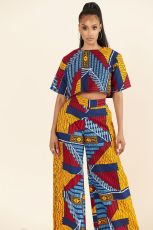 SC Short Sleeve Print Top Wide Leg Pants 2 Piece Set XHXF-8580