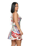 SC Halterneck Print Backless Mini Dress XHXF-309