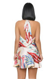 SC Halterneck Print Backless Mini Dress XHXF-309