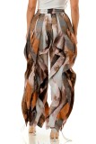 SC Fashion Print Patchwork Loose Pant GXHF-2011