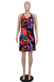 SC Halterneck Print Backless Mini Dress XHXF-309