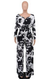 SC Long Sleeve Print Two Piece Pants Set XHXF-8635