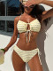 SC Solid Color Backless Bikinis 2 Piece Swimsuit CSYZ-G608W