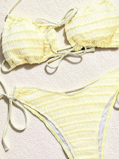 SC Solid Color Backless Bikinis 2 Piece Swimsuit CSYZ-G608W