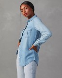 SC Fashion Long Sleeve Single Breasted Denim Shirt GYAN-16810