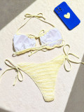 SC Solid Color Backless Bikinis 2 Piece Swimsuit CSYZ-G608W