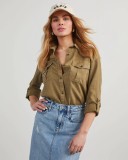 SC Fashion Long Sleeve Single Breasted Denim Shirt GYAN-16810