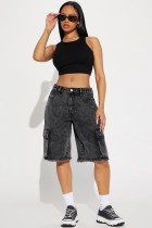 SC Washed Straight Denim Seventh Pants GYAN-12219