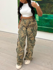 SC Camouflage Print Zipper Pants GSMJ-8028