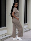 SC Solid Color Short Sleeve Two Piece Pants Set MIL-L320