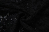 SC Lace Patchwork Halterneck Backless Jumpsuit XEF-K6Q01398A
