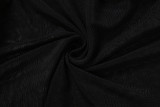 SC Deep V Neck Halterneck Backless Mesh Mini Dress XEF-K6D01882A