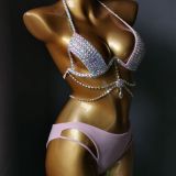SC Diamond Tassel Halterneck Bikinis 2 Piece Swimsuit YWTT-2020001