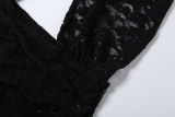 SC Lace Patchwork Halterneck Backless Jumpsuit XEF-K6Q01398A