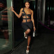 SC Rivet Sexy Hollow Out Backless Romper DLSF-K6Q01028A