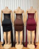 SC Mesh Patchwork Slightly Transparent Mini Dress GMYU-11099
