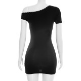 SC Sleeveless Off Shoulder Mini Dress GSZM-C26DS041